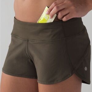 lululemon athletica Dark Green Athletic Shorts